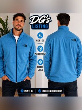 The North Face Men’s Zip Fleece Jacket - Blue